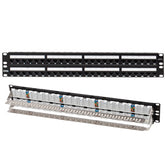 Allen Tel AT10GPNL-48RM 48 Port Loaded 10Gb Cat 6A Patch Panel 1RU
